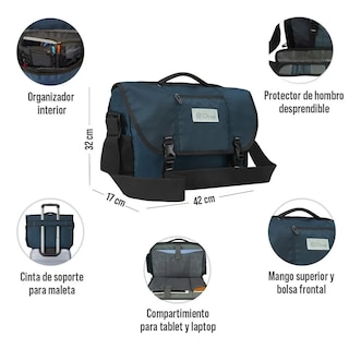 Foto 2 | Maletín para Laptop Sqbags Azul