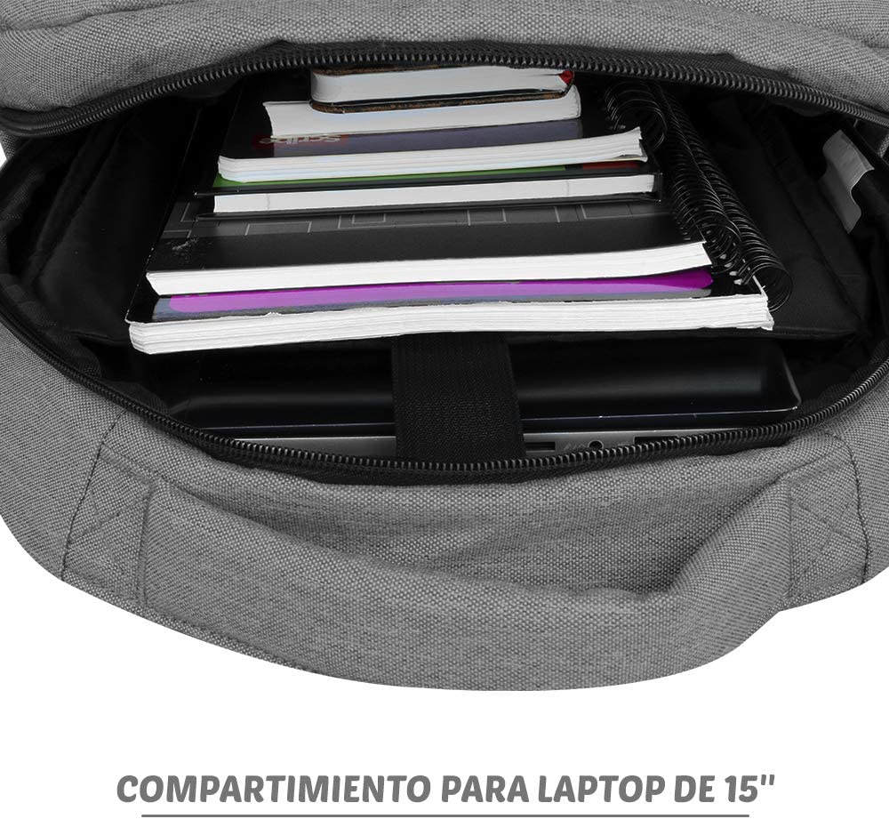 Foto 6 pulgar | Mochila Shell Gris