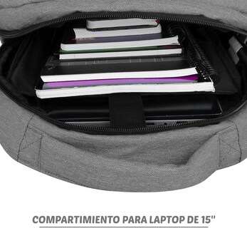 Foto 5 | Mochila Shell Gris