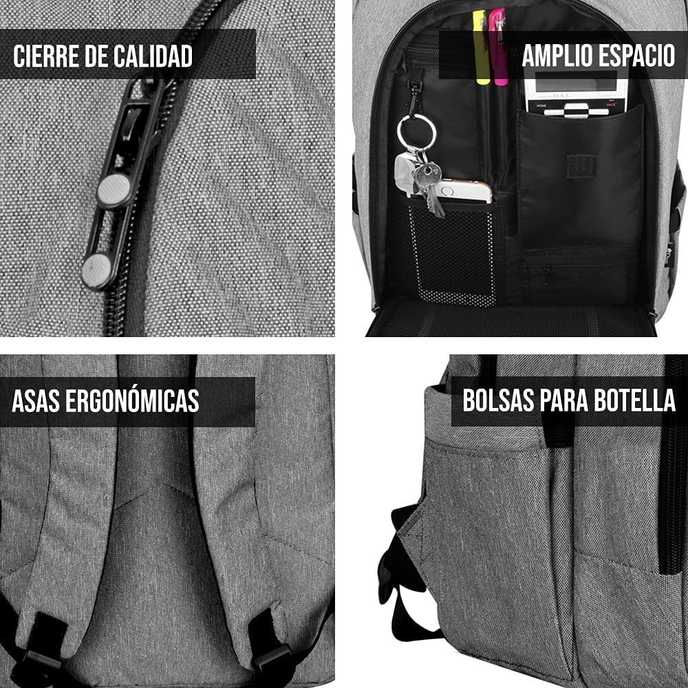 Foto 7 pulgar | Mochila Shell Gris