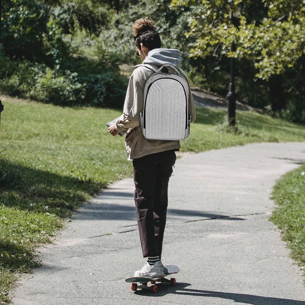 Foto 4 pulgar | Mochila Shell Gris Clara