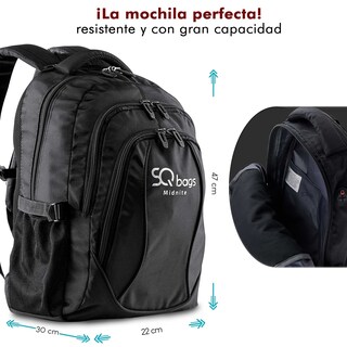 Foto 2 | Mochila Negra con Compartimento Acolchado para Laptop