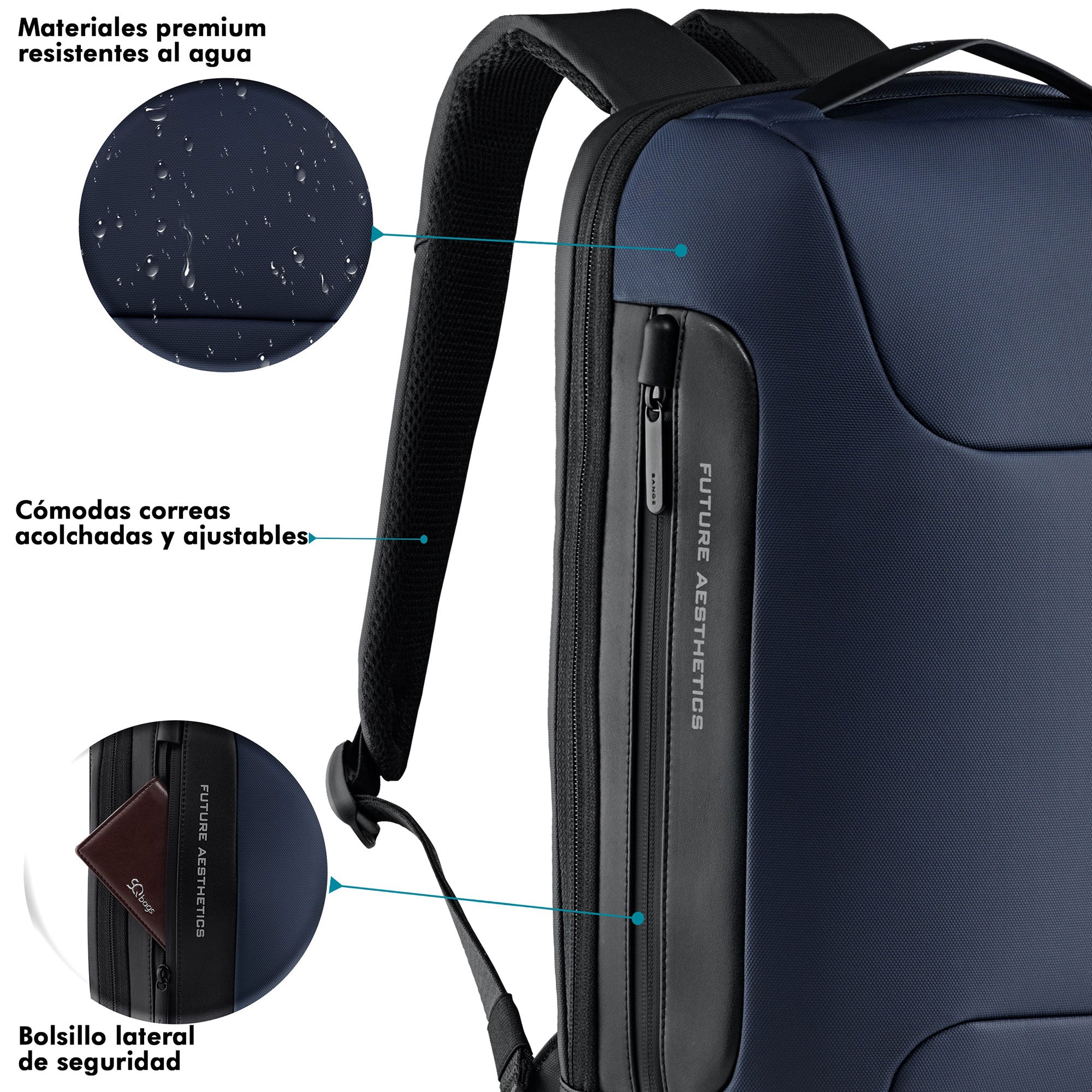 Foto 5 pulgar | Mochila Ejecutiva Premium Topline Azul