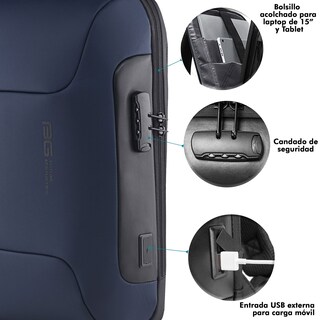Foto 5 | Mochila Ejecutiva Premium Topline Azul