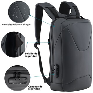 Foto 1 | Mochila Ejecutiva Slim Elegante Negra