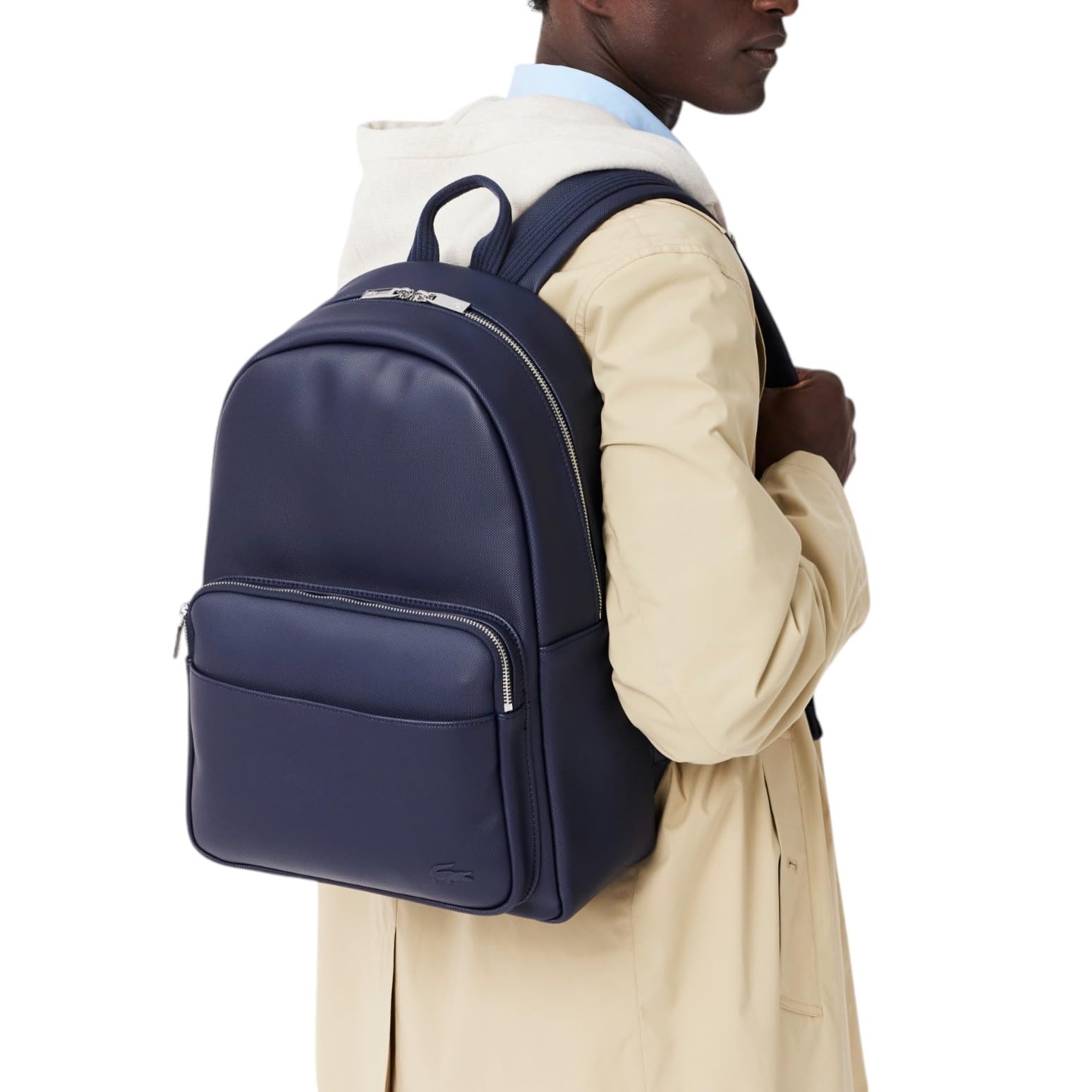 Foto 4 pulgar | Mochila Lacoste Classic Para Portátil Con Bolsillo Para Hombre, Color Azul Medianoche - Venta Internacional.