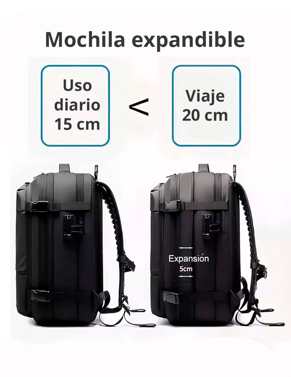 Foto 6 pulgar | Mochila De Viaje Plegable Airback Con Bomba De Compresión Expandible 60 L