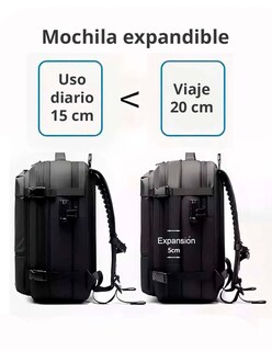 Foto 5 | Mochila De Viaje Plegable Airback Con Bomba De Compresión Expandible 60 L