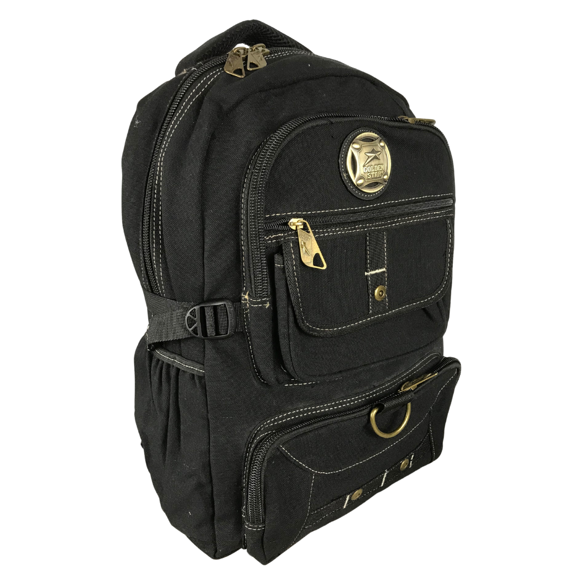 Foto 5 pulgar | Mochila De Lona Minimalista Golden Star Gf-1394 Color Negro