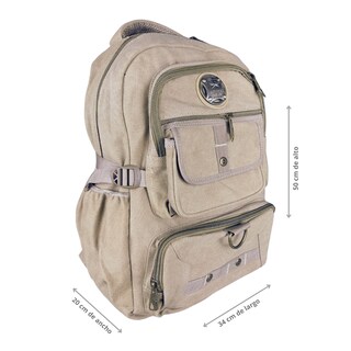 Foto 3 | Mochila De Lona Minimalista Golden Star Gf-1394 Color Café