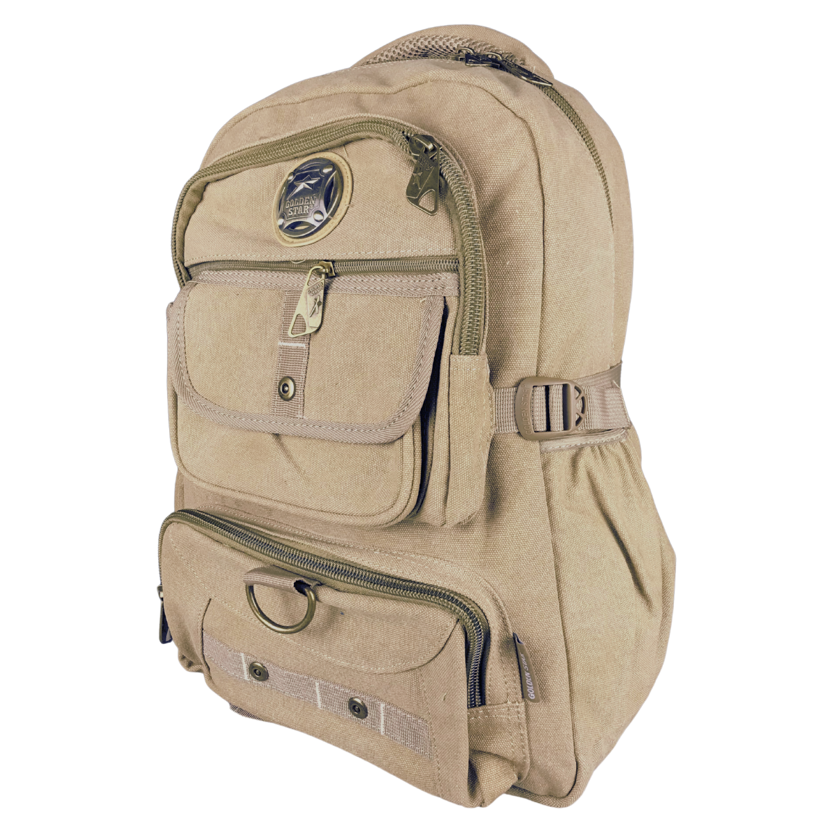 Foto 5 pulgar | Mochila De Lona Minimalista Golden Star Gf-1394 Color Café