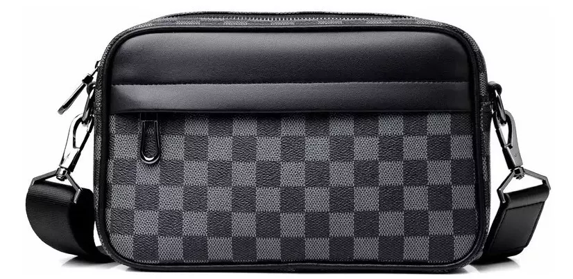 Foto 2 pulgar | Bandolera Xtellar Para Hombre Bolso Crossbody Cuadros Negro