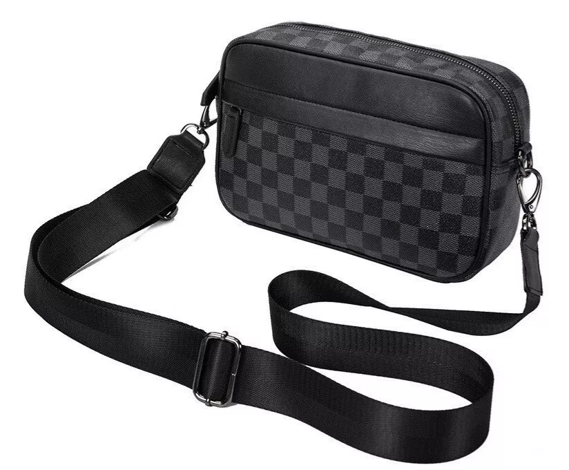 Foto 3 pulgar | Bandolera Xtellar Para Hombre Bolso Crossbody Cuadros Negro