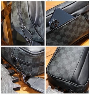 Foto 3 | Bandolera Xtellar Para Hombre Bolso Crossbody Cuadros Negro