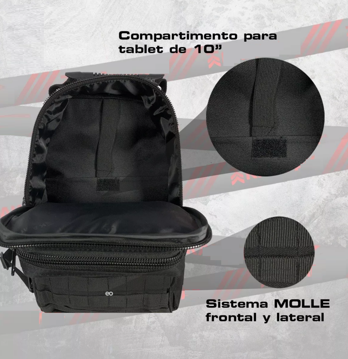 Foto 3 pulgar | Pechera Tactica Super Amplia C/funda Eo Safe Imports Esi-8392 Negro