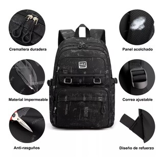 Foto 2 | Mochila Hombre Extra Grande Lab.g 35l, Black Snowflake