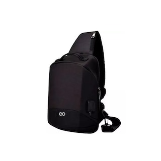 Foto 1 | Mochila Cruzada Antirrobo Pechera Mariconera Con Usb Eo Safe Imports Esi-9214 Negro