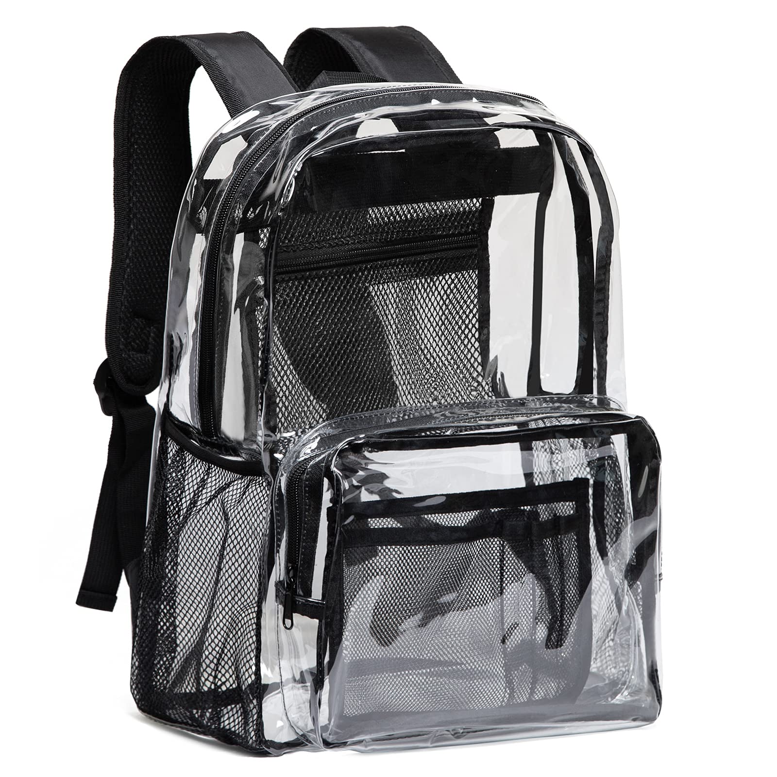 Foto 2 pulgar | Mochila Transparente Vorspack Extra Grande De Pvc Transparente Negro - Venta Internacional.