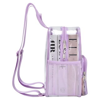 Foto 5 | Mochila Transparente Busiuw Para Eventos En Estadios, 30 X 30 X 15 Cm, Color Morado Claro - Venta Internacional.