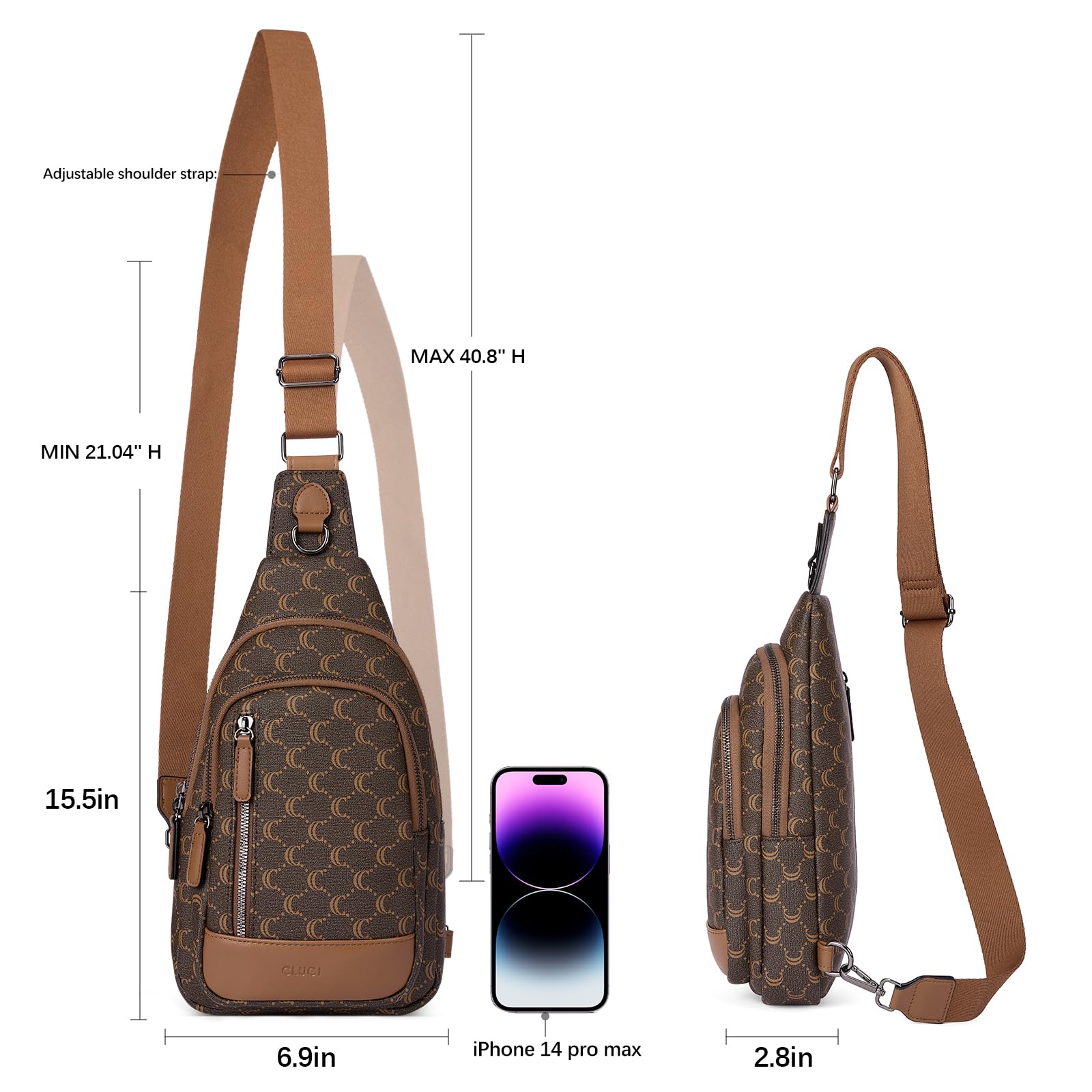Foto 3 pulgar | Bandolera Cluci, Mochila De Piel Para Mujer - Venta Internacional.