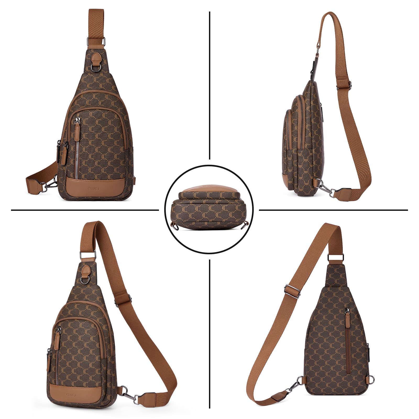 Foto 6 pulgar | Bandolera Cluci, Mochila De Piel Para Mujer - Venta Internacional.