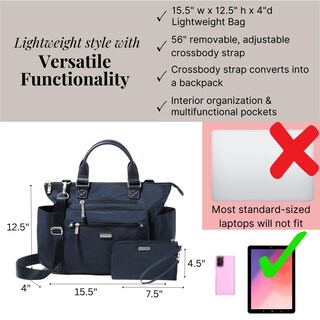 Foto 4 | Mochila Baggallini 3 En 1 Convertible Con Rfid French Navy - Venta Internacional.
