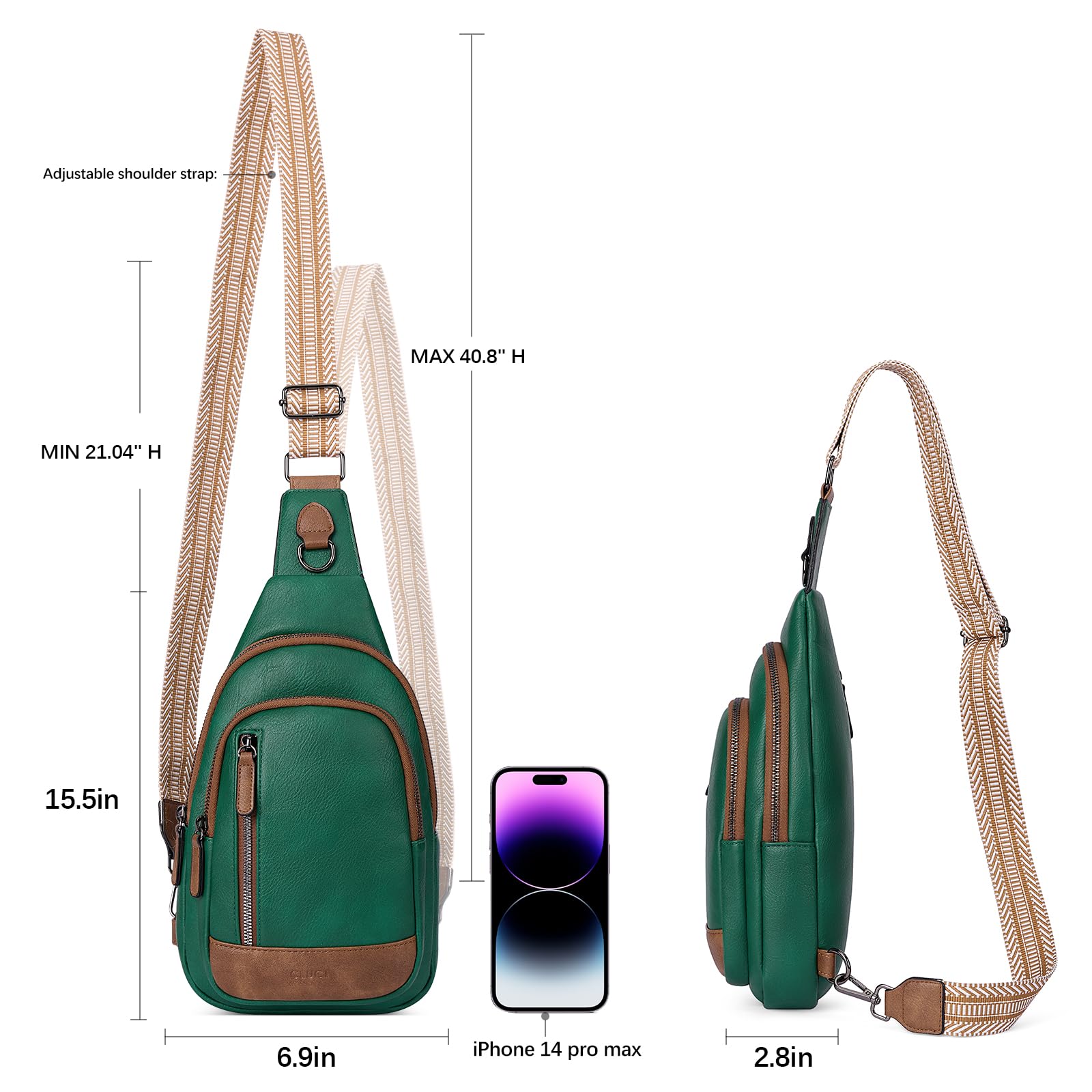 Foto 4 pulgar | Bandolera Cluci, Mochila De Piel Para Mujer - Venta Internacional.