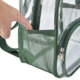 Foto 7 | Mochila Transparente Busiuw Para Eventos En Estadios, 30 X 30 X 15 Cm, Color Verde Bosque - Venta Internacional.
