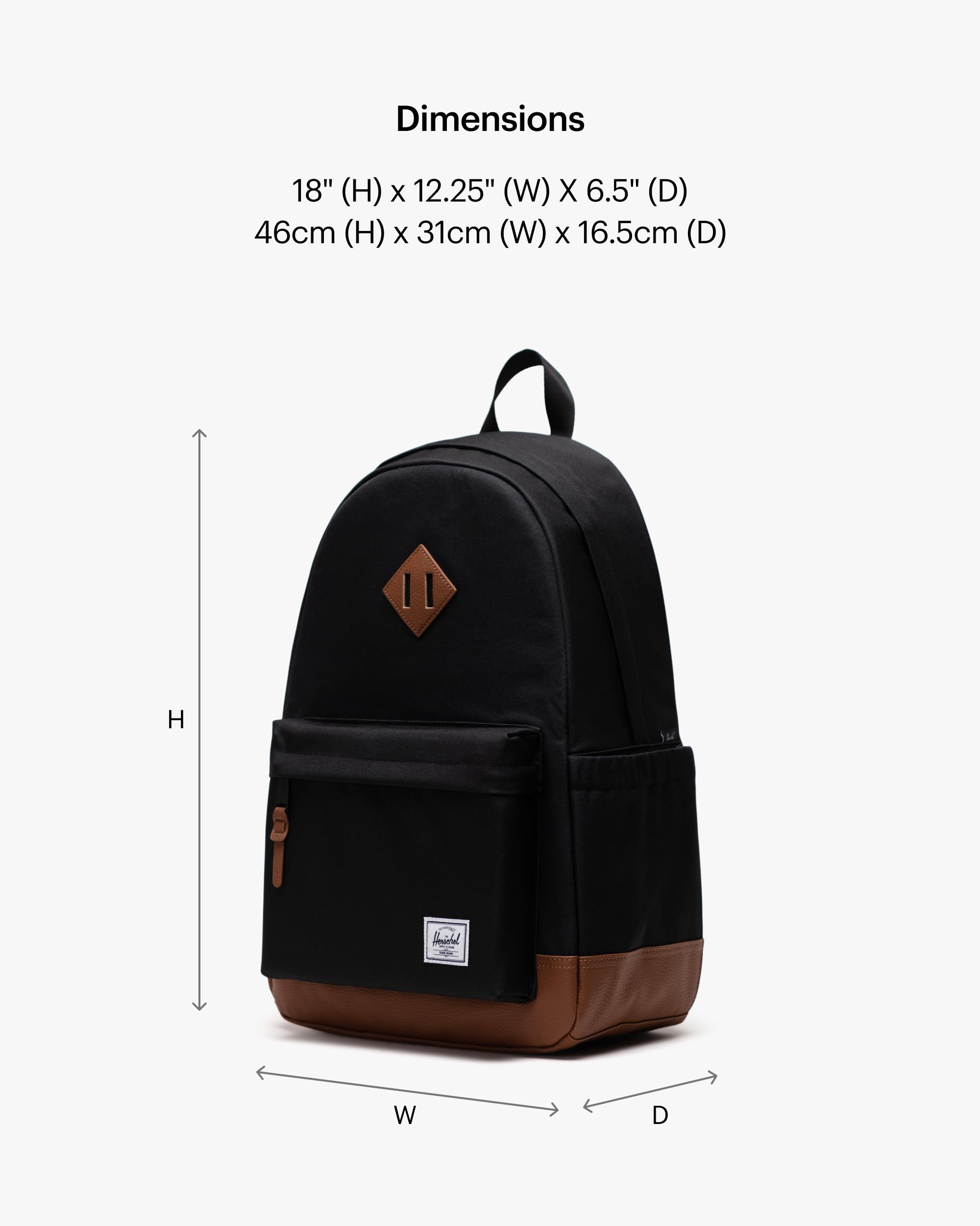 Foto 3 pulgar | Mochila Herschel Supply Co. Heritage Black/tan, 24 L - Venta Internacional.