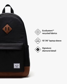 Foto 3 | Mochila Herschel Supply Co. Heritage Black/tan, 24 L - Venta Internacional.