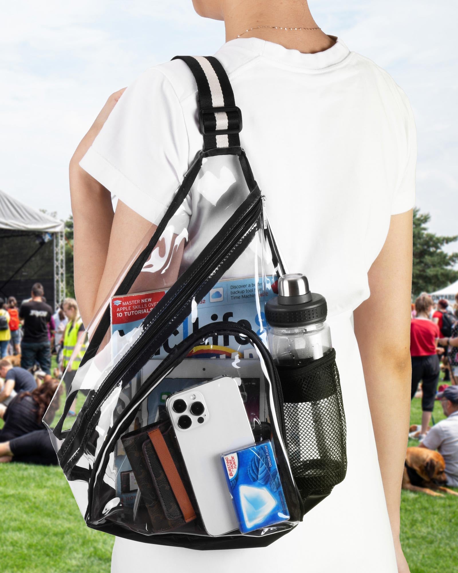 Foto 6 | Bolso Bandolera Hulisen, De Pvc Transparente, Aprobado Para Estadios - Venta Internacional.
