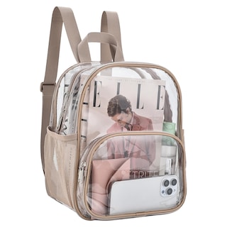 Foto 2 | Mochila Transparente Busiuw Para Eventos En Estadios, 30 X 30 X 15 Cm, Color Caqui - Venta Internacional.