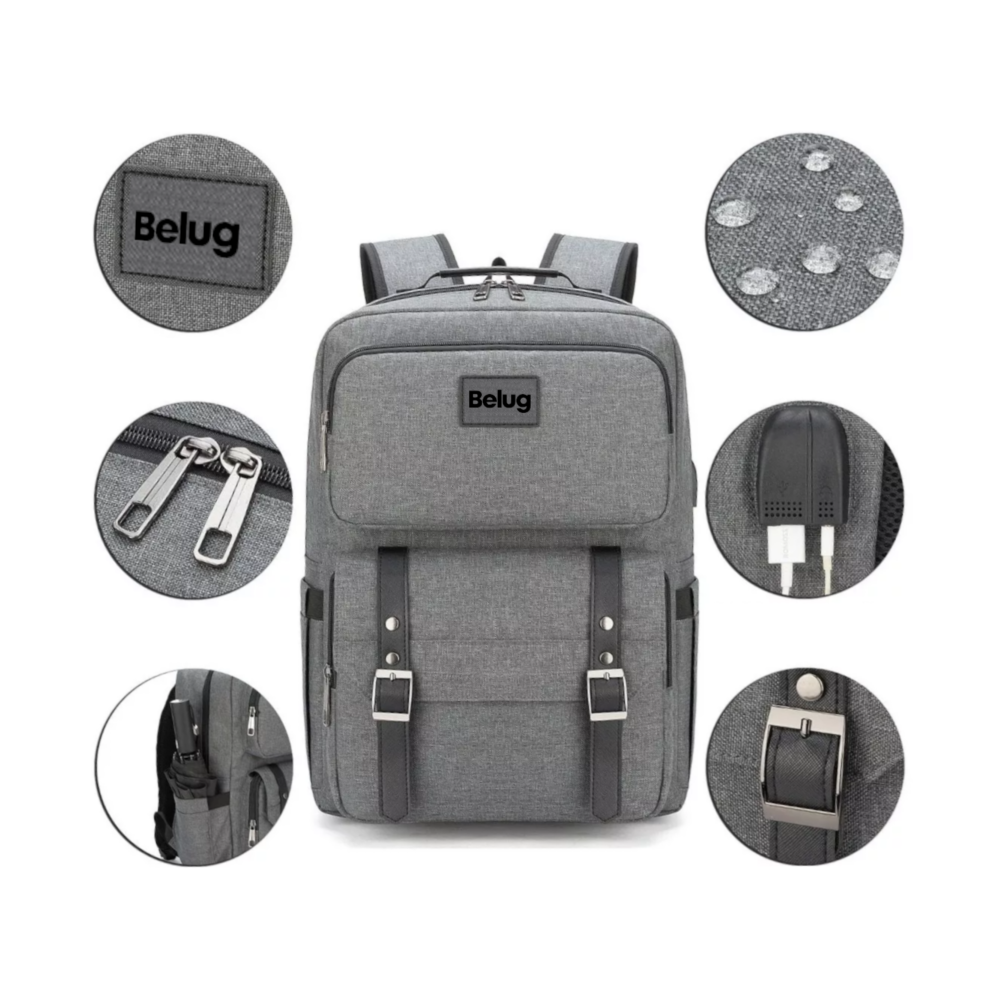 Foto 3 pulgar | Mochila Antirrobo Mochila Para Portátil Mochilas De Viaje Gris Belug