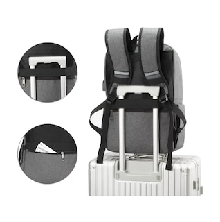 Foto 4 | Mochila Antirrobo Mochila Para Portátil Mochilas De Viaje Gris Belug