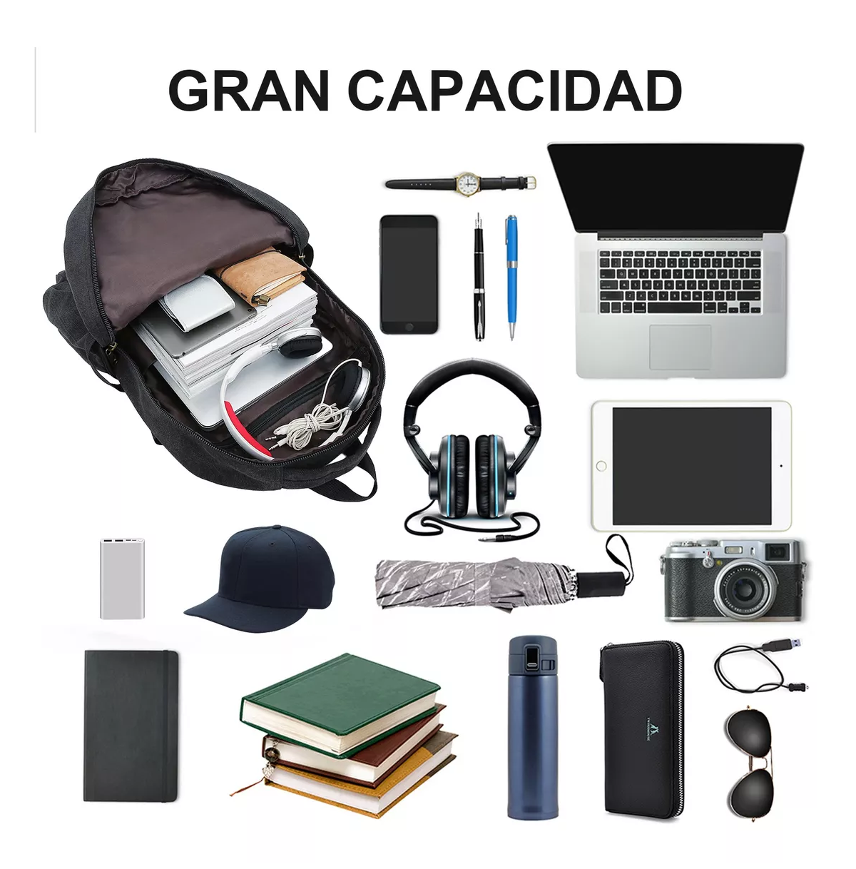 Foto 5 pulgar | Mochila De Viaje De Gran Capacidad Lab.g 21l Mochila De Camping Impermeable Negro