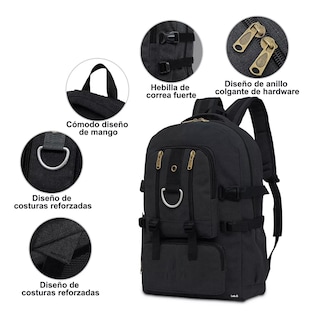 Foto 5 | Mochila De Viaje De Gran Capacidad Lab.g 21l Mochila De Camping Impermeable Negro