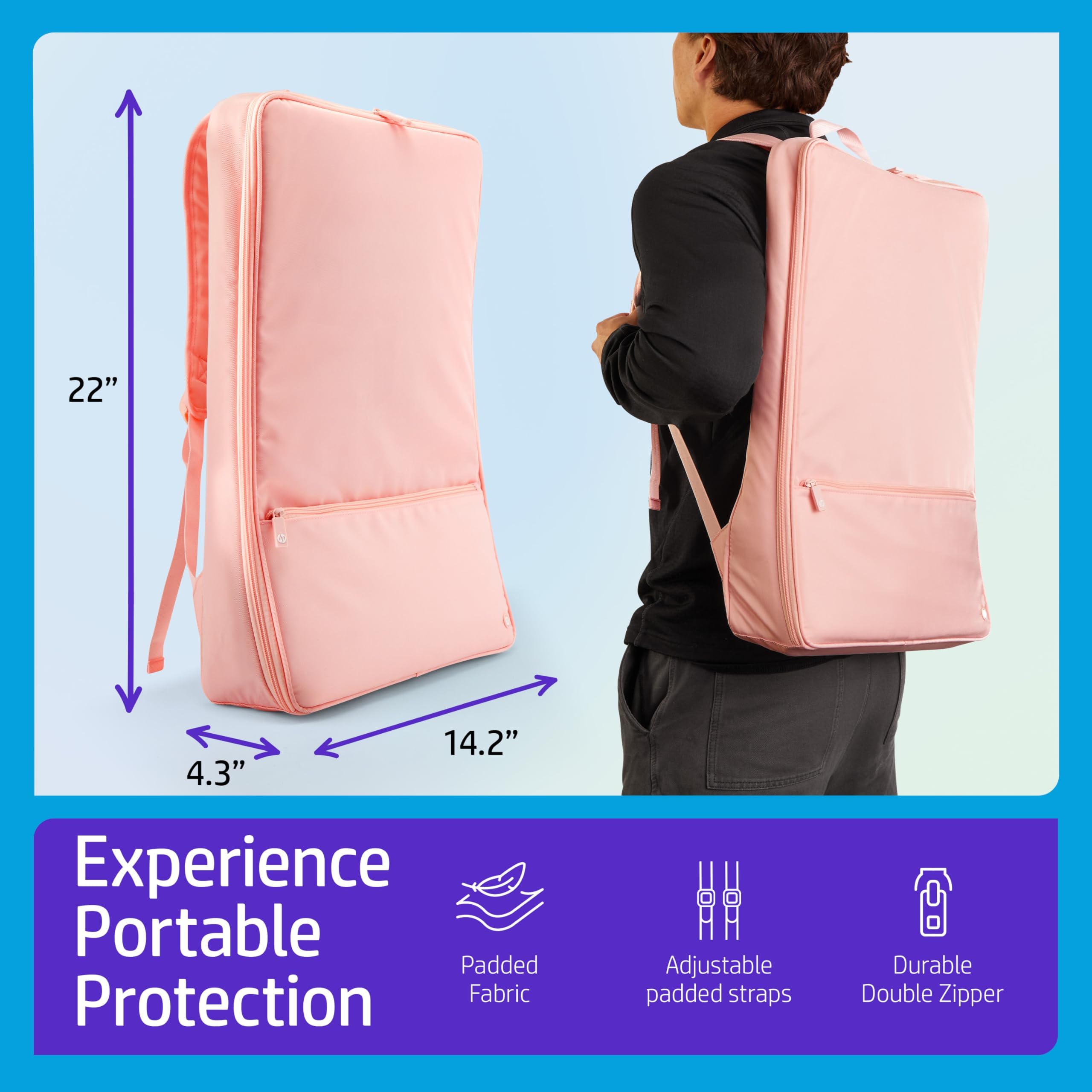 Foto 3 pulgar | Mochila Hp Travel Para Sprocket Photobooth Funda Acolchada Rosa - Venta Internacional.