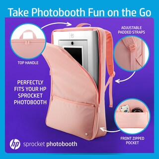 Foto 4 | Mochila Hp Travel Para Sprocket Photobooth Funda Acolchada Rosa - Venta Internacional.