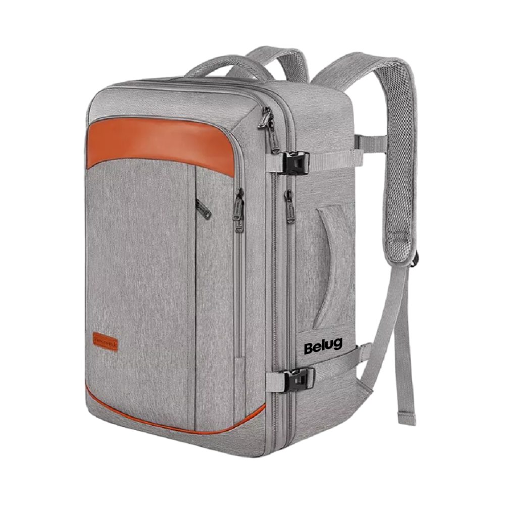 Foto 2 pulgar | Mochila De Viaje 1215 Mochilas De Viaje 50l Mochila Viaje Con Tres Bolsos Gris Y Naranja Belug