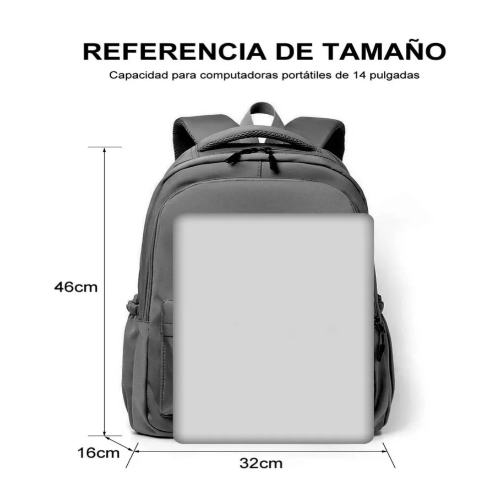 Foto 4 pulgar | Mochila Multifuncional Moderna, Informal Y Elegante Belug  Gris