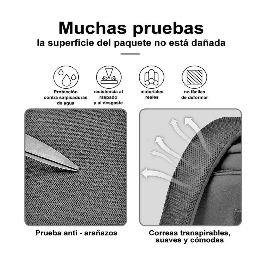 Foto 5 pulgar | Mochila Multifuncional Moderna, Informal Y Elegante Belug  Gris