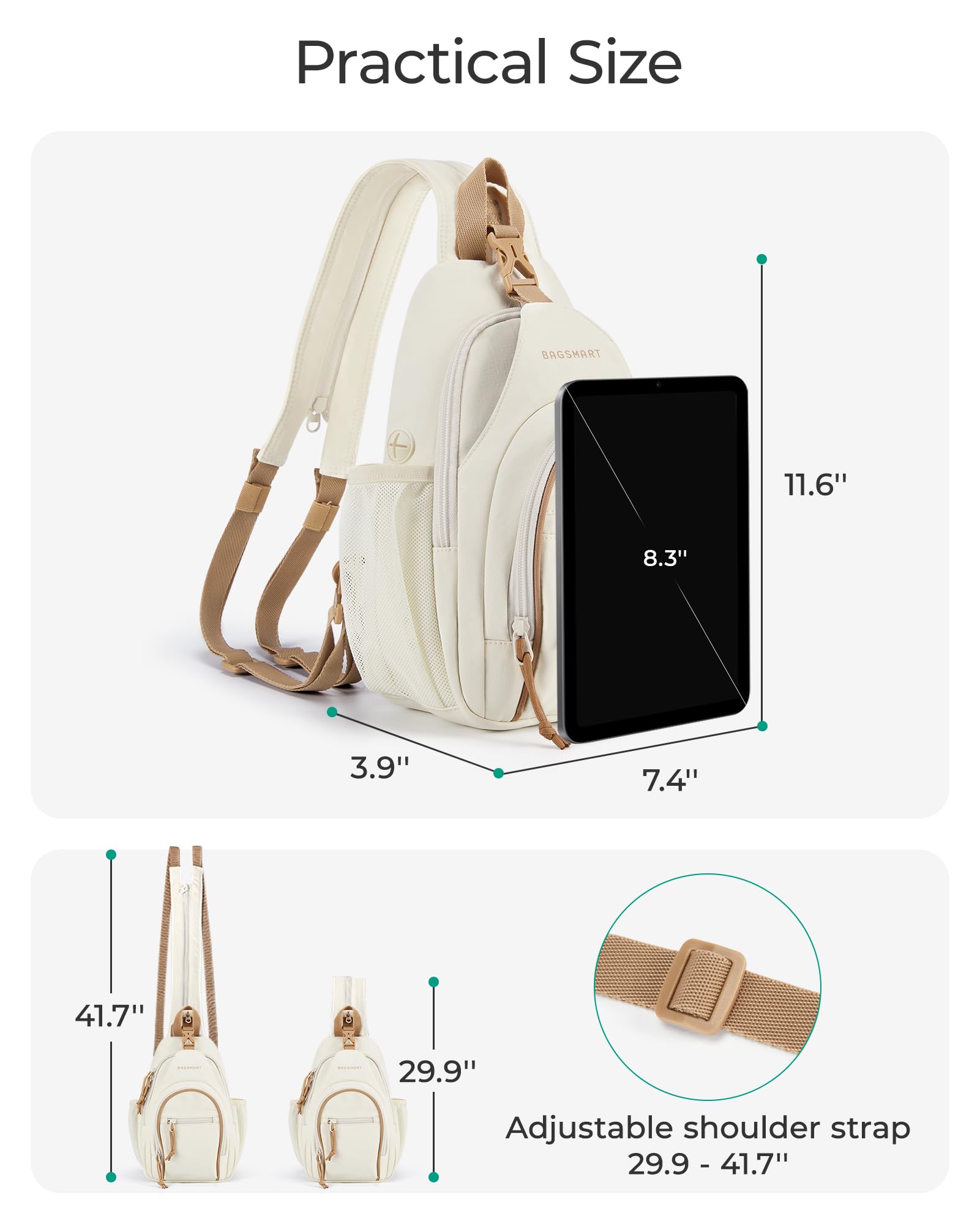 Foto 8 pulgar | Bandolera Bagsmart Para Hombre Y Mujer Antirrobo - Venta Internacional.