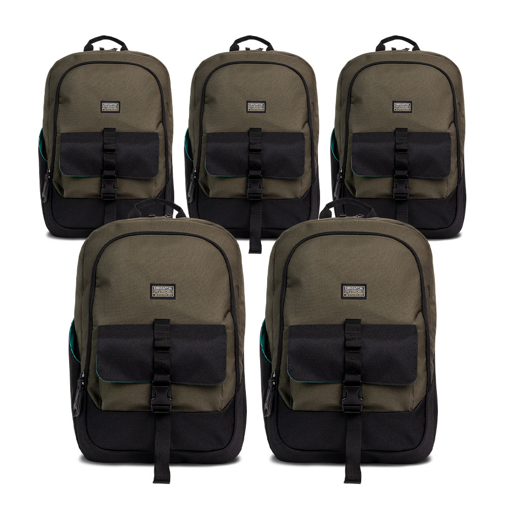 Combo Paquete 5 Mochilas Para Laptop Coolcapital Re3 15'' Pulgadas Material Reciclado