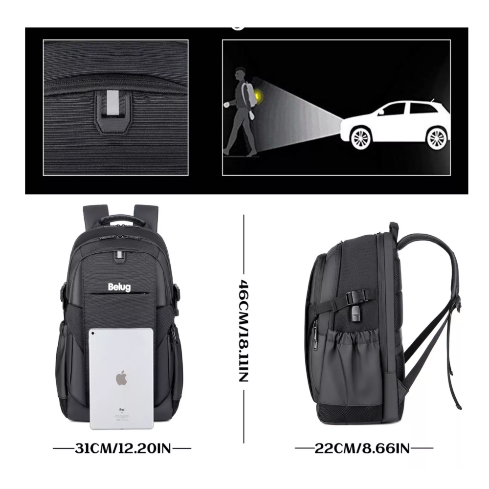 Foto 3 pulgar | Mochila Urbana Bb-2209 Color Black 36l Belug