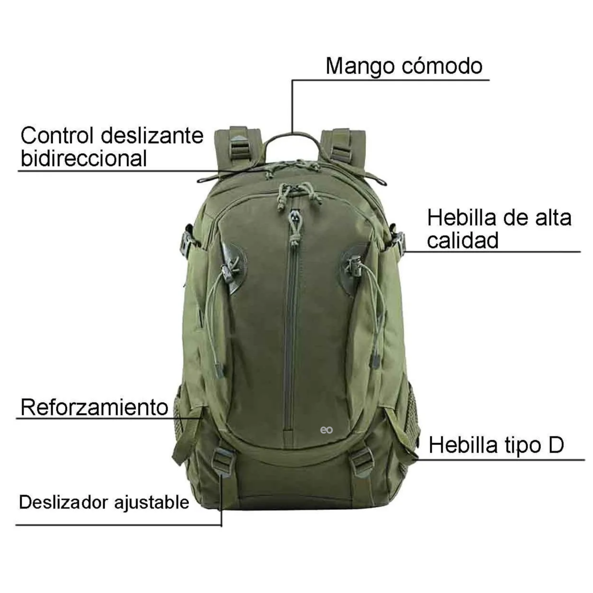 Foto 4 pulgar | Mochila De Camping Eo Safe Imports Esi-1439-1 Verde