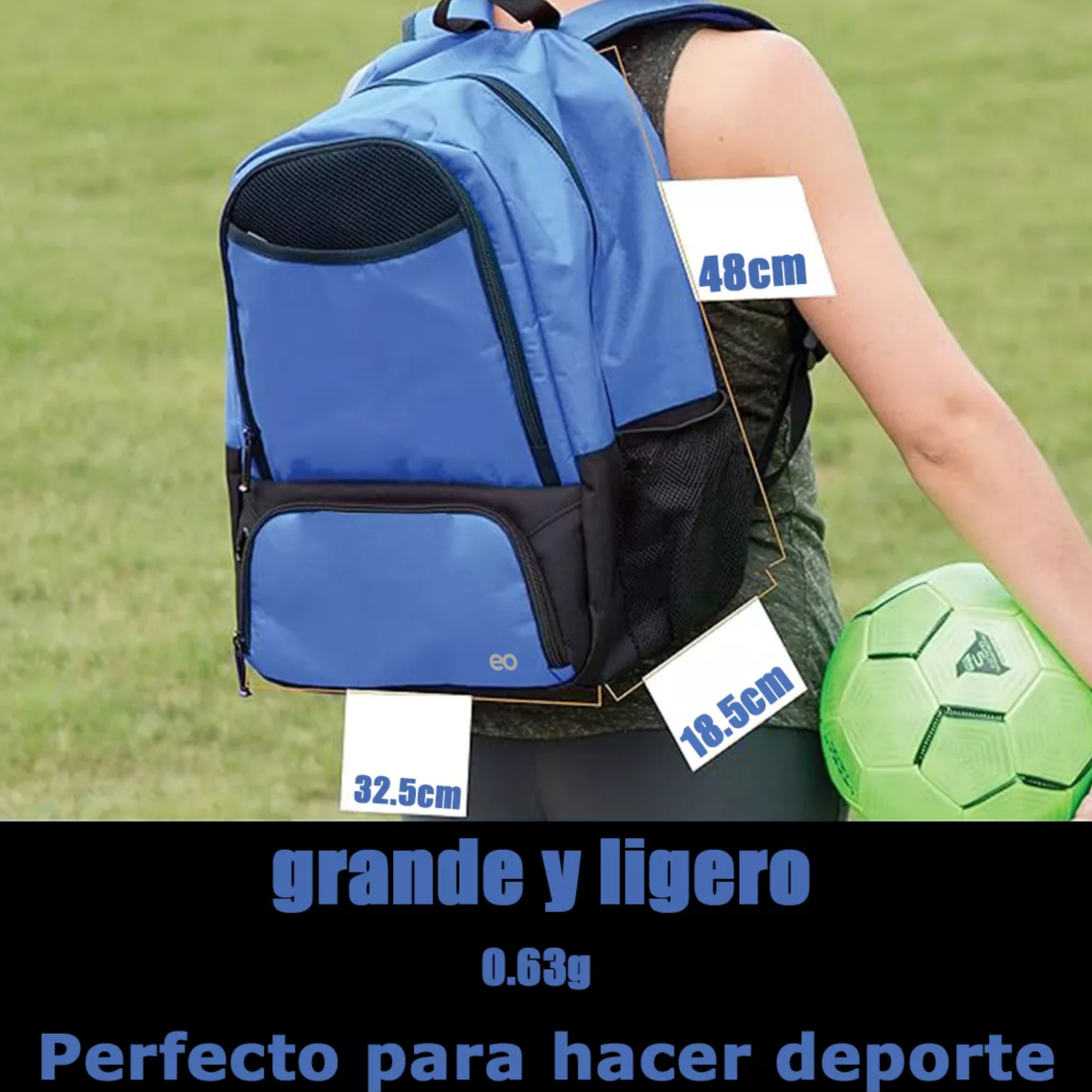 Foto 3 pulgar | Mochila Deportiva Impermeable Eo Safe Imports Esi-16554-1 Azul
