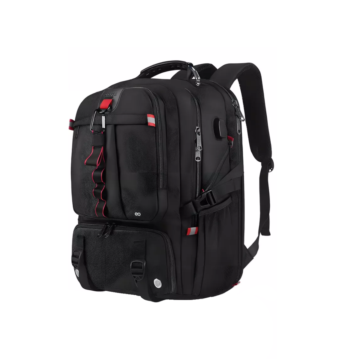 Mochila Deportiva Gym Impermeable Capacidad 50l Eo Safe Imports Esi-16552 Negro