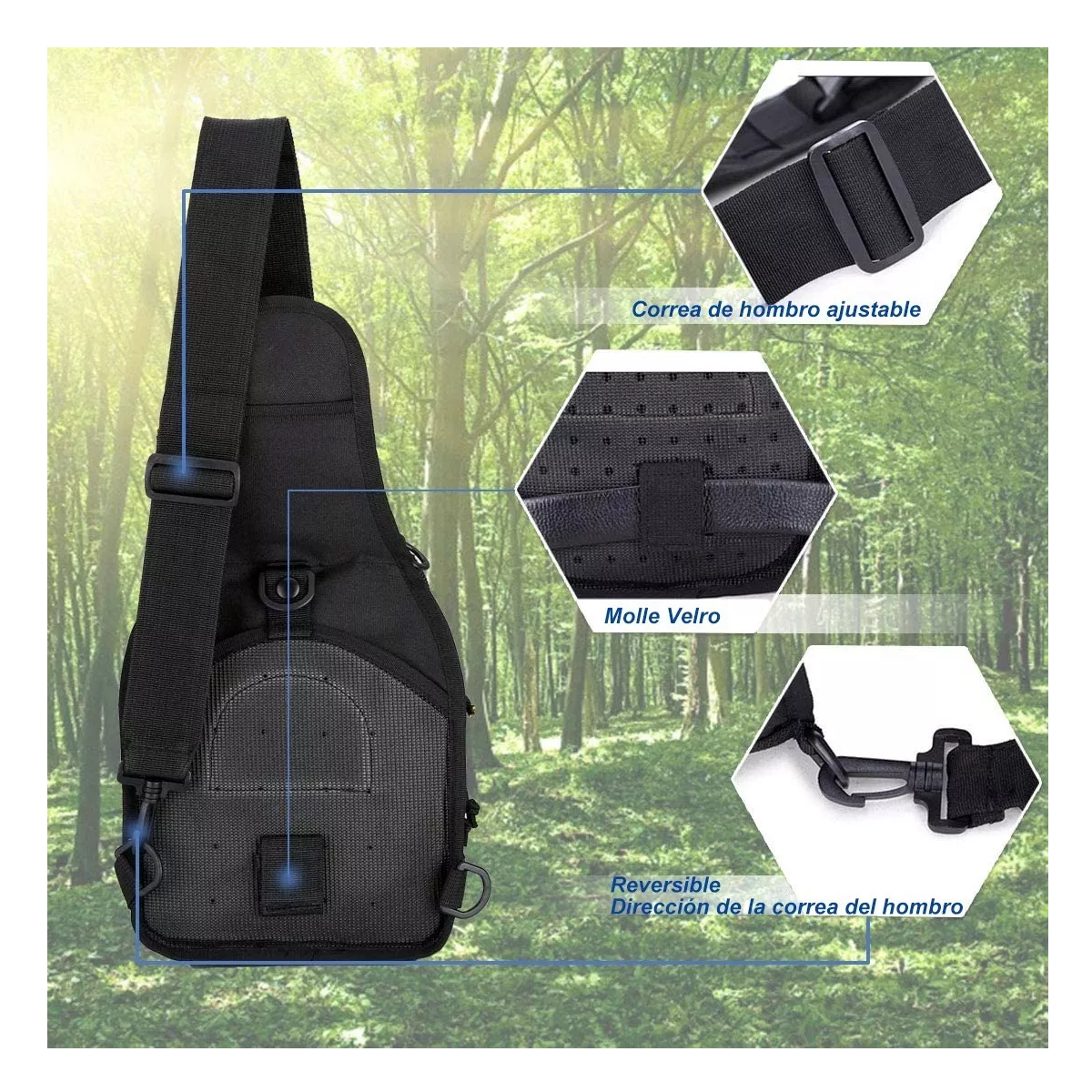 Foto 4 pulgar | Pechera Mochila Tactica Eo Safe Imports Esi-5527-1 Negro