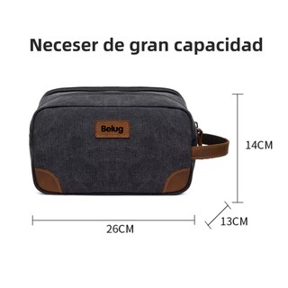 Foto 2 | Bolso Crossbody Belug Bolsa Bandolera Para Hombre Y Mujer De Lona Negro