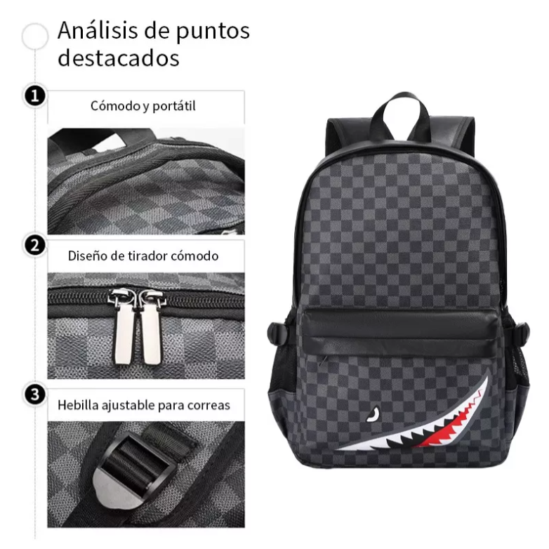 Foto 4 pulgar | Mochila Para Hombre Xtellar Shark